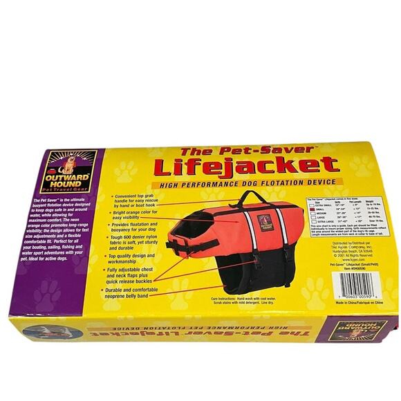 Outward Hound High Performance Flotation Life Jacket Orange Small 15-25 Pounds - Picture 11 of 11